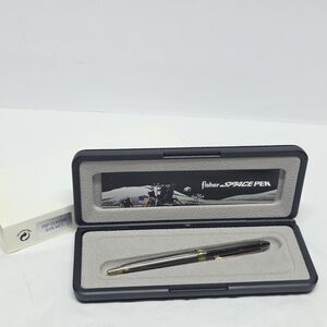 Fisher Original Astronaut Classic Space Pen Gunmetal Gold Tone Rim With Box